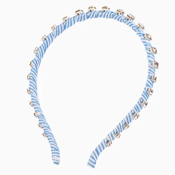 Lilly Pulitzer Accessories - LILLY PULITZER EMBELLISHED SKINNY HEADBAND FEATURED IN FRENCHIE BLUE STRIPE